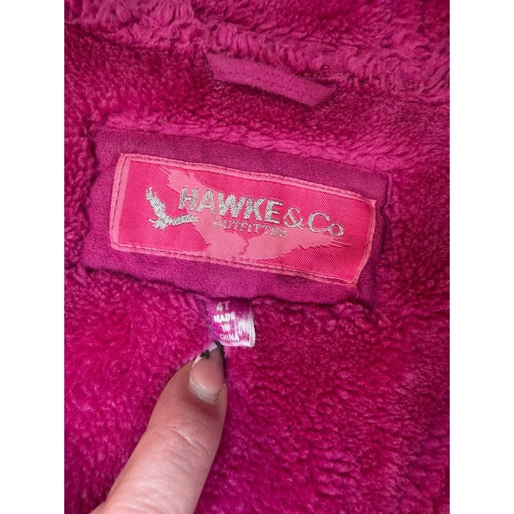 Hawke & Co‎ Outfitters Girls Faux Suede Pink Coat: Size 4T Super Soft & Warm